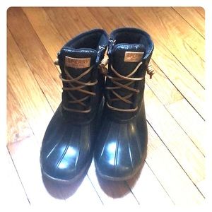 Black Women’s Sperry Salt Water Duck Boot